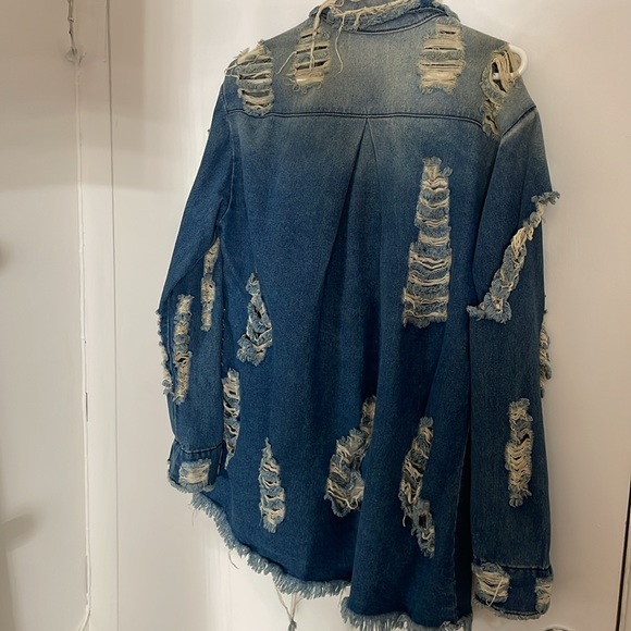 Distressed Denim Jacket - Picture 4 of 5